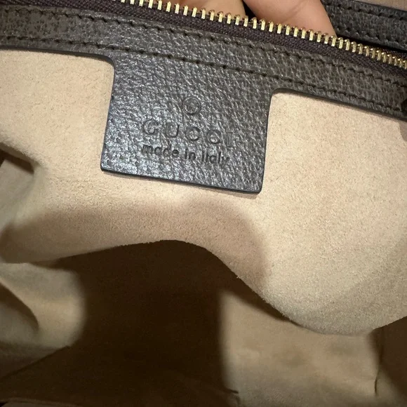 Gucci OPHIDIA LARGE TOTE BAG Brown and Green Women's Bag - Picture 7 of 14